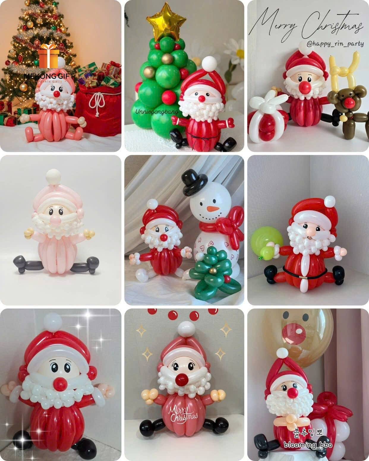 Chuyên sản xuất quà tặng noel, giáng sinh bằng chất liệu bong bóng